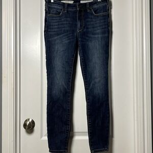 Pilcro and the Letterpress by Anthropologie Dark Wash Blue Denim Skinny Jeans